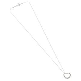 Autre Marque-TIFFANY&Co. Open Heart Necklace Ag925 Silver Auth 114127-Silvery