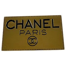 Chanel vintage Chanel nameplate brooch Gold hardware