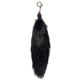 Charm per borsa Burberry in shearling nero e oro Nero Gold hardware