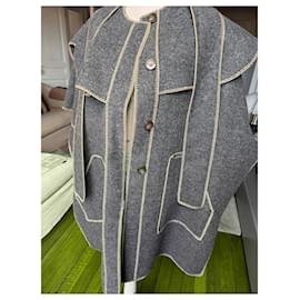Autre Marque-Mizele cape coat-Grey