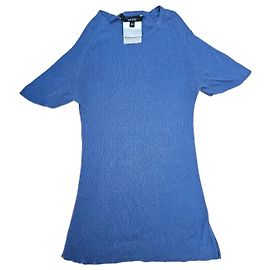 Top Gucci in seta blu Blu
