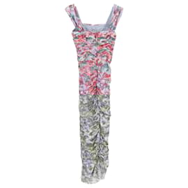 Dolce & Gabbana- Dolce & Gabbana Floral Printed Midi Dress in Multicolor Silk-Multiple colors