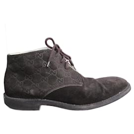 Gucci-Botas-Castanho escuro