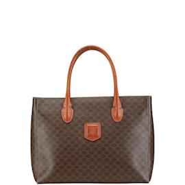 Céline-Celine Macadam Handbag Tote Bag-Brown
