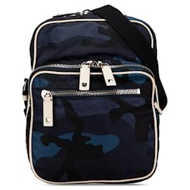 Valentino-Valentino Camouflage Studded Shoulder Bag-Black,Other