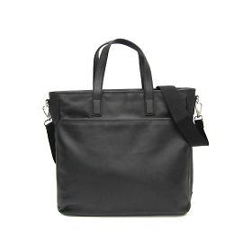 Prada Men's Leather Handbag in Black Black