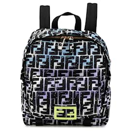 Fendi-Fendi Blue Joshua Vides Small Nylon Baguette Backpack-Blue