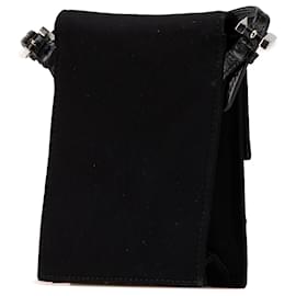Fendi-Fendi Black Mini Nylon FF Lock Crossbody-Black