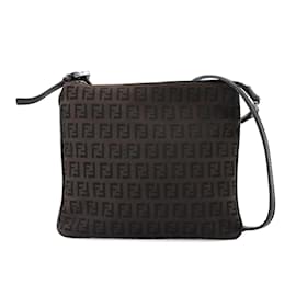 Fendi-Fendi Zucchino Shoulder Bag-Black