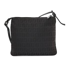 Fendi-Fendi Zucchino Shoulder Bag-Black