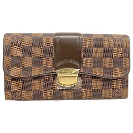 Cartera Larga Louis Vuitton Damier Sistina N61747 Ébano Damier ebene