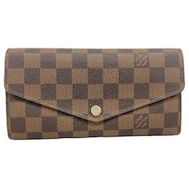 Louis Vuitton-Louis Vuitton Long Wallet Damier Portefeuille Sarah-Pink,Damier ebene