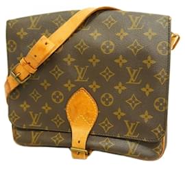 Louis Vuitton-Bolsa de Ombro Cartesier GM Monograma Louis Vuitton-Marrom