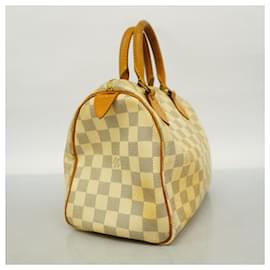 Louis Vuitton-Bolsa Louis Vuitton Damier Azur Speedy 25-Branco