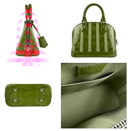 Louis Vuitton-Louis Vuitton Poppy Petal Vernis Rayeur Alma BB Handbag-Orange
