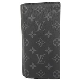 Louis Vuitton-Louis Vuitton Long Wallet Monogram Eclipse-Brown,Black