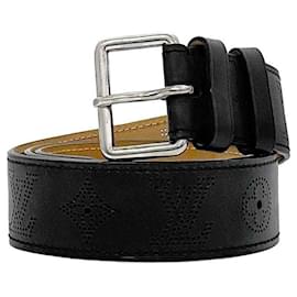 Louis Vuitton-Louis Vuitton Santur Perfo Belt-Black,Beige