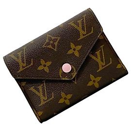 Louis Vuitton Tri-fold Wallet Brown Pink Monogram