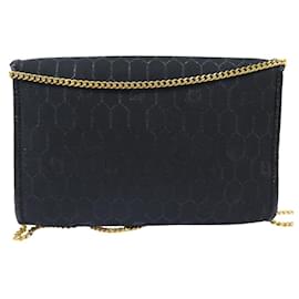 Christian Dior-NINE VINTAGE CHRISTIAN DIOR HANDBAG HONEYCOMB CANVAS SHOULDER POUCH-Black