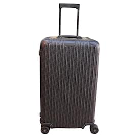 Christian Dior-RIMOWA X CHRISTIAN DIOR TRUNK OBLIGUE MONOGRAM ALUMINUM SUITCASE-Black