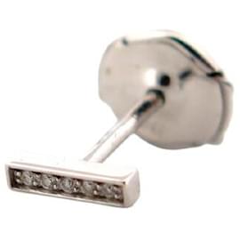 Vanrycke-NEUF MONO BOUCLE D'OREILLE VANRYCKE MEDELLIN S OM6B1 OR BLANC & DIAMANTS-Argenté