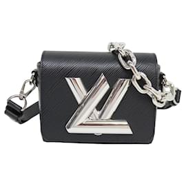 Louis Vuitton-NINE RARE LOUIS VUITTON TWIST LOCK XL BLACK EPI LEATHER HANDBAG-Black