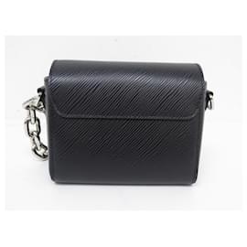 Louis Vuitton-NINE RARE LOUIS VUITTON TWIST LOCK XL BLACK EPI LEATHER HANDBAG-Black