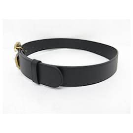 Gucci-NEW GUCCI BELT GG MARMONT LOGO BUCKLE 397660 BLACK LEATHER 95-Black