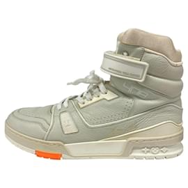 Louis Vuitton-Louis Vuitton 26 LV Trainer High-top Sneakers-Brown,Cream