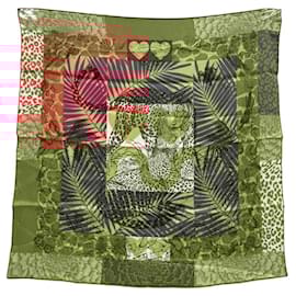 Hermès-Hermes Carre 70 Jungle Love Scarf-Orange