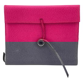 Hermès-Hermes Pink Leather Book Cover-Pink