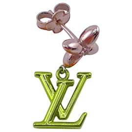 Louis Vuitton-Louis Vuitton Gold Plated Stud Earrings-Silvery,Golden