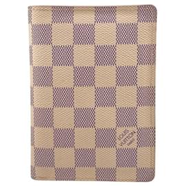 Louis Vuitton-Louis Vuitton N60032 Couverture Passport Damier Azur Notebook Cover-White