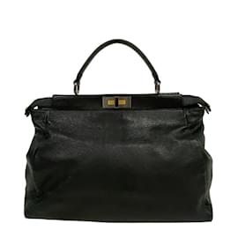 Fendi-Fendi 8BN210 Peekaboo Large Handbag-Black
