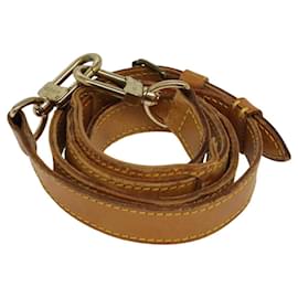 Louis Vuitton-LOUIS VUITTON Adjustable Shoulder Strap Leather 32.7""-39.8"" Beige Auth 105378-Beige