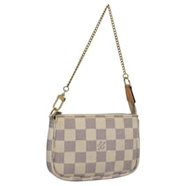 Louis Vuitton-LOUIS VUITTON Damier Azur Mini Pochette Accessoires Pouch N63005 LV Auth kk449-Other