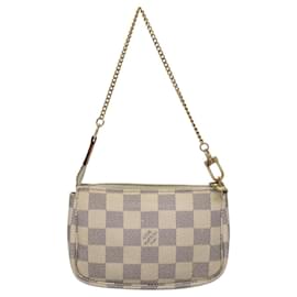 Louis Vuitton-LOUIS VUITTON Damier Azur Mini Pochette Accessoires Pouch N63005 LV Auth kk449-Other