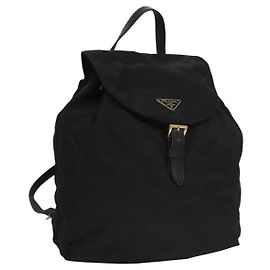 Mochila PRADA de nylon negro Auth 104486 Negro