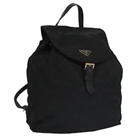 Prada-PRADA Backpack Nylon Black Auth 104486-Black