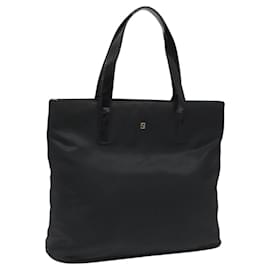 Fendi-FENDI Hand Bag Nylon Black Gold Auth fm4320-Black,Golden