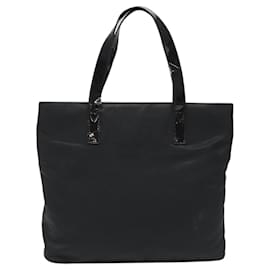 Fendi-FENDI Hand Bag Nylon Black Gold Auth fm4320-Black,Golden