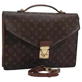 Louis Vuitton-LOUIS VUITTON Monogram Porte Documents Bandouliere Bag M53338 LV Auth 115869-Monogram