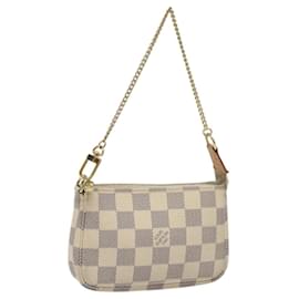 Louis Vuitton-LOUIS VUITTON Damier Azur Mini Pochette Accessoires Pouch N63005 LV Auth BA136-Other