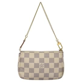 Louis Vuitton-LOUIS VUITTON Damier Azur Mini Pochette Accessoires Pouch N63005 LV Auth BA136-Other