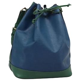 Louis Vuitton-LOUIS VUITTON Epi Noe Shoulder Bag Bicolor Green Blue M44044 LV Auth 115857-Blue,Green