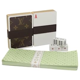 Louis Vuitton-LOUIS VUITTON Monogram Dice Playing Cards set LV Auth 110738S-Monogram