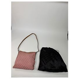 Borsa a spalla vintage Gucci monogramma rosa Rosa