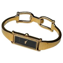 Relógio de aço vintage Gucci Horsebit dourado Dourado