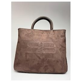 Balenciaga-BALENCIAGA Handbags T.  Suede-Brown