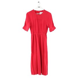 Vestido Lk Bennett Reina de seda rojo Roja